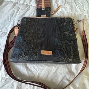 Consuela Textured Black Crossbody Bag